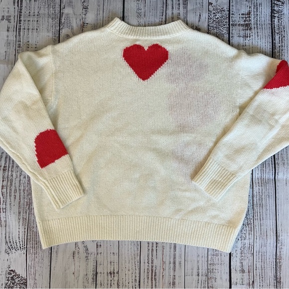 Lou & Grey For Loft Soft Heart Sweater Oversized Wool Blend Size XS - Picture 4 of 9